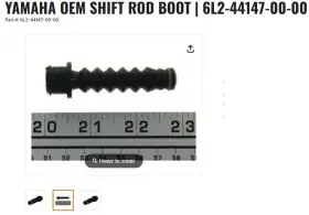 6l2-44147-00-00 Yamaha Nos Shift Rod Boot 25hp 3 Hp 25mshq F4mshz 25elrq 25mlhy
