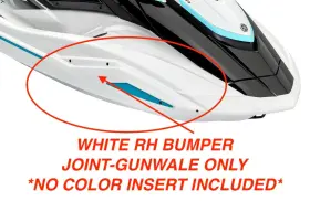 F3x-u252f-10-00 Yamaha Gunwale White Right Stbd Side Front Bumper Fx-svho Ho