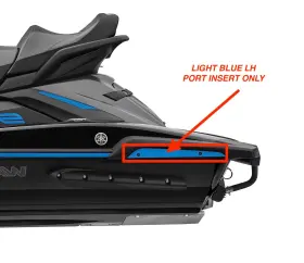 F3x-u255c-60-00 Yamaha 2020 Fx Cruiser Ltd Rear Lh Corner Blue Bumper Insert