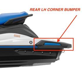 Yamaha F6g-u2504-10-00 2023-2024 Vx / Vx-c Rear Lh Port Corner Bumper Blue