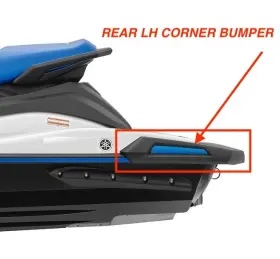 F6g-u2504-10-00 Yamaha 2023-2024 Vx / Vx-c Rear Lh Port Corner Bumper Blue