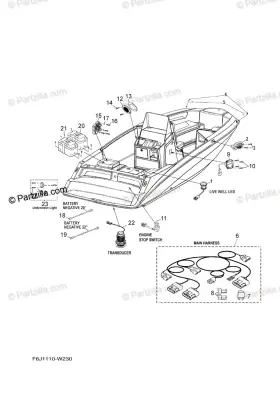 F6h-u8k1w-00-00 Yamaha Transducer 252fsh Sport Kxt1800aw #22 On The Diagram