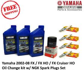 Yamaha Lub-wrtcg-kt-00 Oem 2002-2008 Fx / Ho Cruiser Oil Change And Ngk Spark Plug Kit