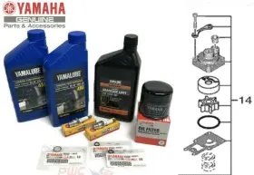 Pwc-ym-f25-021-kt Yamaha 2021 F25 Oil Change Gear Lube Spark Plugs Maintenance Kit Water Pump T25