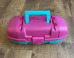 Plano Synergy, Inc Tackle Box, Youth Pink/teal 13X6 Makeup New. Price: $15.00.