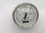 Faria 33834 Chesapeake Tachometer Gauge With Hourmeter Diesel 4" White Stainless Used. Price: $68.00.
