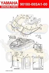 Yamaha Nut, 90180-08SA1-00 Oem New. Price: $19.00.