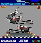 Kawasaki 800 Sxr 2003 2012 Jet Set Decals Stickers Gr Phics Kit New. Price: $285.00.