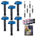 6 Ignition Coil Blue & Denso Platinum Spark Plug For Honda Odyssey 99-10 3.5L New. Price: $118.29.