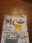 Sea Doo Label 219900191 New. Price: $13.50.