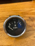 Used Faria 2" Fuel Gauge Black Face White Needle Chrome Bezel. Price: $20.20.