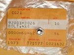 Nos Genuine Kawasaki JS440 JS550 Jet Ski Carburetor Bolt 92001-3026 New Oem. Price: $7.89.
