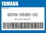 Yamaha Genuine Bolt, With Washer 90119-06185-00 New. Price: $10.23.