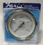 Faria Chesapeake #33818 White Ss 4" Tachometer 4000 Rpm (diesel) Mag Pick-up New. Price: $89.95.