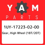 1UY-17223-02-00 Yamaha Gear, High Wheel (18T/20T) 1UY172230200, New Genuine Oem. Price: $145.56.