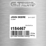 T184467 Clamp Fits John Deere (surplus Open Box) New. Price: $99.44.