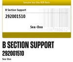 Sea-doo Oem B Section Support 2012-2020 Wake 155 Gtr 215 292001510 New. Price: $49.00.