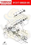Yamaha Bolt, Socket 91317-08020-00 New. Price: $19.00.