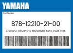 Yamaha Genuine Tensioner Assy, Cam Chain B7B-12210-21-00 New. Price: $112.79.
