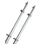 Taco 18' Deluxe Outrigger Poles W/rollers Silver/silver (OT-0318HD-VEL) New. Price: $1326.00.