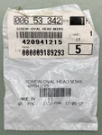 Qty Replaces Sea-doo 420941215 Screw-oval Head, New. Price: $19.05.