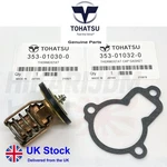Genuine Tohatsu 40,45,50,60 & 70HP 2-ST Outboard Thermostat Gasket 353-01030-0 New. Price: $72.27.