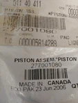 New Bombardier Piston Assembly (part# 277001080) - Qty. Price: $10.00.