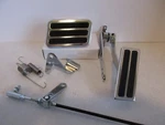 Billet Gas/brake Pedals,black Throttle Cable, Bracket Hot Rod #8601/7207/55/8500 New. Price: $102.99.