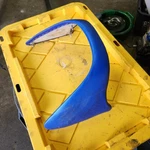 1995-2003 Kawasaki 750 900ZXI 1100ZXI Blue Knee Pad Cushion Seat Used. Price: $35.00.