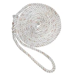 England Ropes C6050-16-00015 1/2" Premium 3-STRAND Dock Line White Tracer 15'. Price: $33.84.