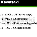 New 2005-2013 Genuine Kawasaki Brute Force Crankshaft, Rods, Bushings, Rings. Price: $1061.66.
