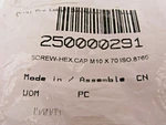 Can-am 250000291 Hex Cap Screw M10 70 New. Price: $10.19.