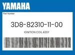 Yamaha Genuine Ignition Coil Assy 3D8-82310-11-00 New. Price: $49.45.