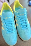 Adidas Handball Spezial Blue Glow/bright Yellow Gum Suede Top Sneakers New. Price: $65.00.