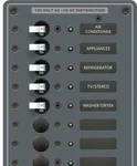 Blue Sea 8059 Ac Branch Circuit Breaker Panel, 8-POSITION, 15-AMP, 120-VOLT New. Price: $263.68.