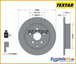 2PCS Brake Disc Pro Textar 92314203 For Toyota Mirai Neu. Price: $138.55.