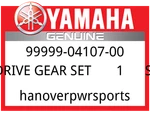 Yamaha Oem Part 99999-04107-00 Gear Unit & Drive Set New. Price: $845.99.