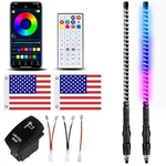 2PCS With App & Remote Control Compatible Polaris Rzr 2FT Cob Whip Light New. Price: $113.40.