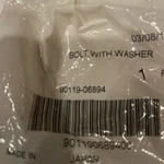 Yamaha- Bolt, With Washer 90119-06894 (R3299, 140E) New. Price: $5.00.