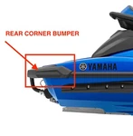 Yamaha 2021-2026 GP1800R Rear Rh Stb Corner Black Bumper Gunwale F4P-U251E-00-00 New. Price: $53.95.
