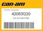 Can-am Genuine O Ring 420631220 New. Price: $15.00.