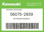 Kawasaki Genuine Pattern,rr Fender,lh 56075-2939 New. Price: $47.73.
