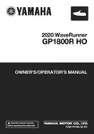 Yamaha Owners Manual Book 2020 Waverunner GP1800R Ho New. Price: $19.50.