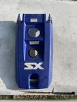 89-91 Kawasaki JS300SX Fuel Tank Cover Handlepole Bracket 39021-3702 & Bumper Used. Price: $15.00.