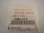 Oem Nos Kawasaki STUD,8X43 QT-2 92004-3715 New. Price: $18.00.
