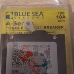 Blue Sea Systems A-series Toggle Circuit Breaker 7206 10A White Magnetic 250V New. Price: $19.25.