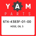 6T4-4383F-01-00 Yamaha Hose, Oil 5 6T44383F0100, New Genuine Oem Part. Price: $292.43.