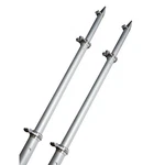 Taco 18' Deluxe Outrigger Poles W/rollers - Silver/silver New. Price: $1409.00.