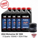 2024-25 Yamaha Wolverine X2 1000 Oil Change Kit Genuine 10W40 Yamalube Filter New. Price: $69.90.