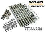 Maverick X3 X-3 Turbo Crankcase Kit Titanium Bottom Top Studs Nuts Set New. Price: $224.99.